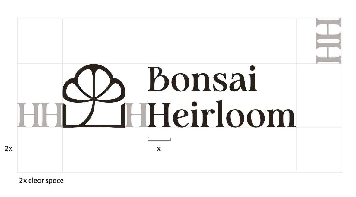Logo clear space diagram